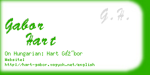 gabor hart business card